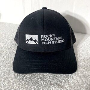 The Classics Rocky Mountain Film Studio Black Mesh Back Snap Back Trucker Hat